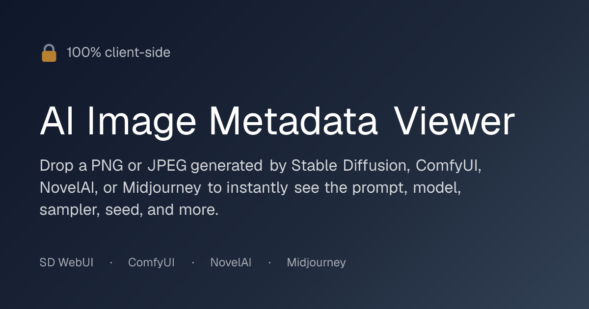 AI Image Metadata Viewer